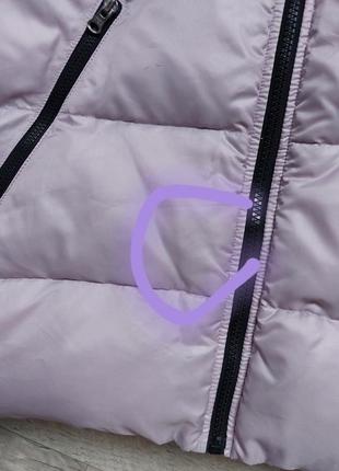 Оригинальный пуховик лилового цвета adidas4 фото