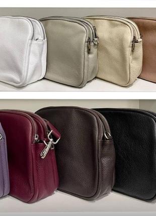 Марсал сумочка шкіряна сумка крос боді італія два ремінці сумка через плече2 фото