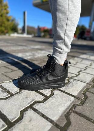 Зимние кроссовки nike lunar force 17 duckboot black fur