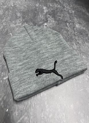 Шапка мужская серая, трикотаж, весення \ осенняя \ зимняя