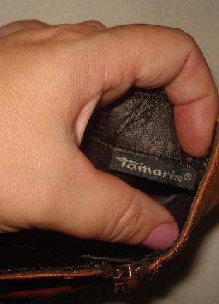 Tamaris 40-41 р. демисезонные кожаные ботиночки3 фото