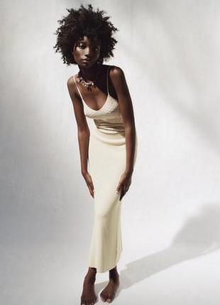 Спідниця  трикотажна міді  zara