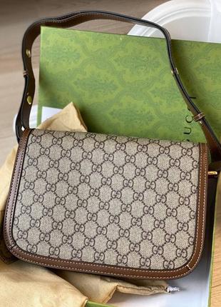 Сумка люкс коричневая гуччи сумка gucci horsebit 25cm / 110$4 фото