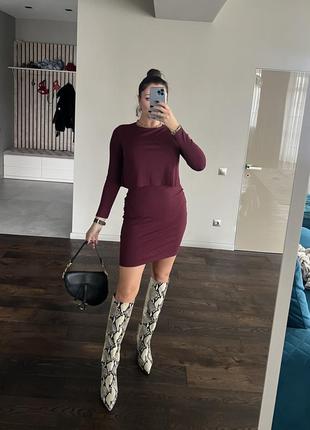 Подвійне трикотажне плаття river island розмір s-m