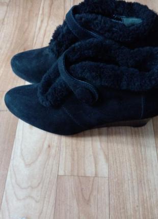 Женские замшевые ботинки с натуральным мехом bruno magli5 фото
