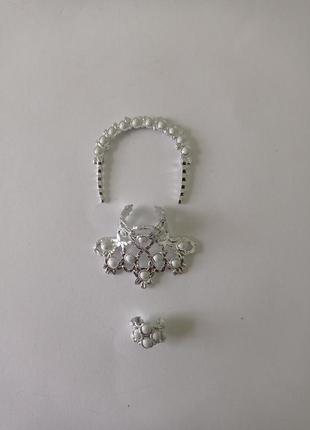 Шикарный комплект украшений ободок ожерелье браслет для кукол типа барби barbie интегрити.2 фото