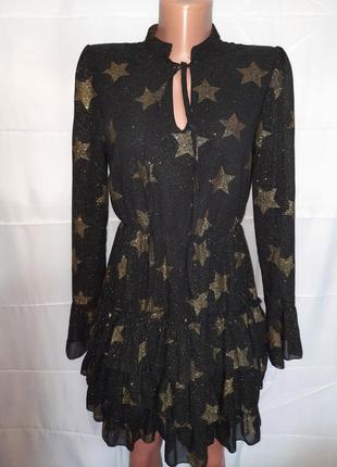 Платье праздничное в звездочки, размер s