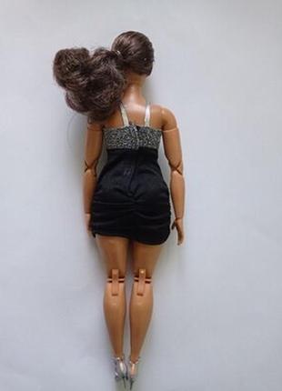 Кукла фрида пышка барби лукс 12 barbie looks #12 fryda curvy body brunette hair mattel.4 фото
