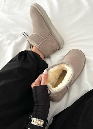 Женские угги ugg ultra mini latte suede