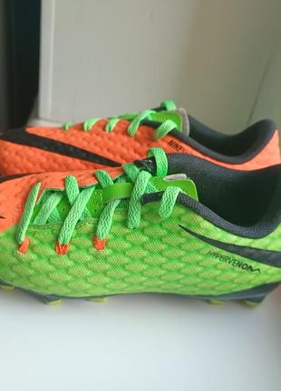 Футбольние бутси nike hypervenom phelon iii fg р.31 уст. 19.5 см.3 фото