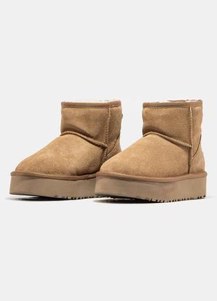 Уггі на овчині ugg mini platform1 фото