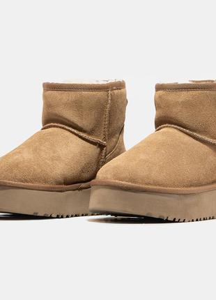 Уггі на овчині ugg mini platform4 фото