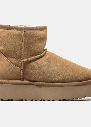 Уггі на овчині ugg mini platform6 фото