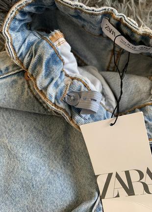 Джинсовые шорты zara, джинсовые скорты zara, джинсові шорти zara, скорти zara для дівчинки, юбка- шорти zara.6 фото