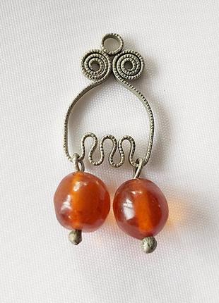 Кулон янтарь винтаж