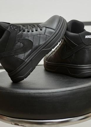 Детские кожаные зимние ботинки/кеды nike2 фото