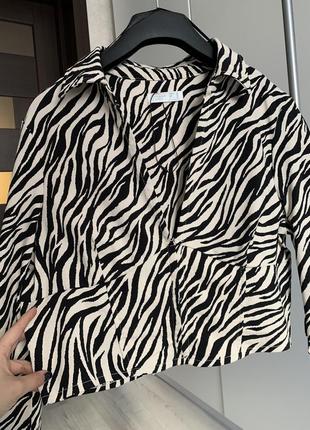 Блуза топ в енімал принт з імітацією корсету, укорочена сорочка7 фото
