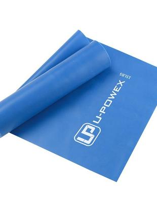Стрічка-еспандер для фітнесу та реабілітації u-powex fitness band 0.4мм. (6.8 кг) blue