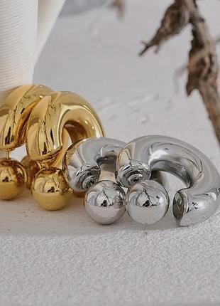 Массивные серьги. серьги zara