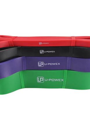 Резиновые петли для тренировок u-powex power band набор 4шт.+ якорь,+ ручки (4,5-57kg)7 фото