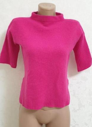 Женский кашемировый свитер с укороченным рукавом