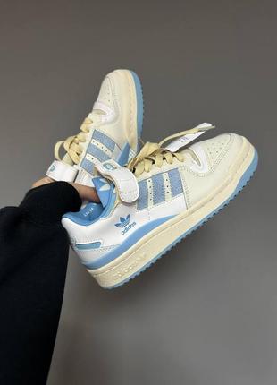 Женские кроссовки adidas forum «&nbsp;light cream / blue&nbsp;» premium