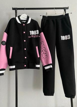 Теплый костюм с бомбером 140-164 см