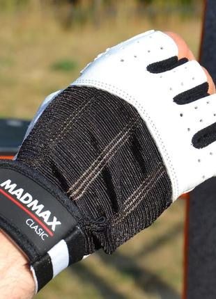 Перчатки для фитнеса madmax mfg-248 clasic white l2 фото