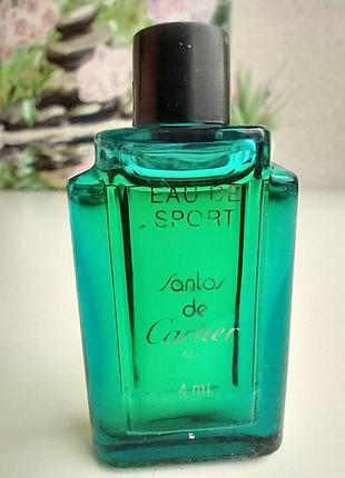 Santos de cartier eau de sport винтаж миниатюра 4мл