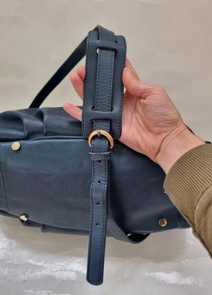 Сумка massimo dutti, шкіряна сумка, сумочка massimo dutti, брендова сумка, сумка сатчел, satchel6 фото