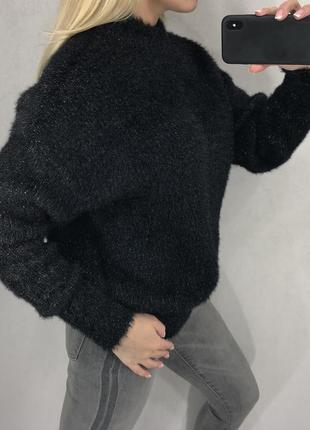 Мягкий свитер травка с люрексом. amisu. размер м.2 фото