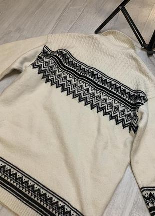 🌿теплый удлиненный белый свитер на пуговицах2 фото