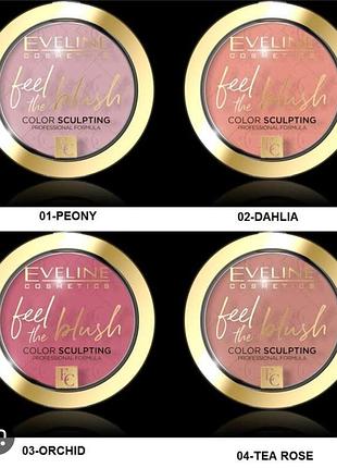 Рум'яна для обличчя компактні eveline cosmetics feel the blush, 5 г1 фото