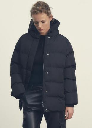 Непромокаемая ветрозащитная стеганая куртка zara
