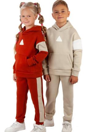 5 кольорів 🌈теплый спортивный костюм на флисе детский , теплий дитячий спортивний костюм на флісі3 фото