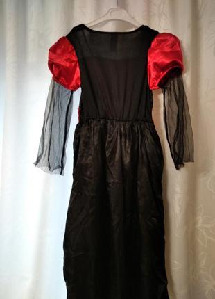 Платье вампирки, ведьмы на праздник хеллоуин хелловин геловин платья4 фото