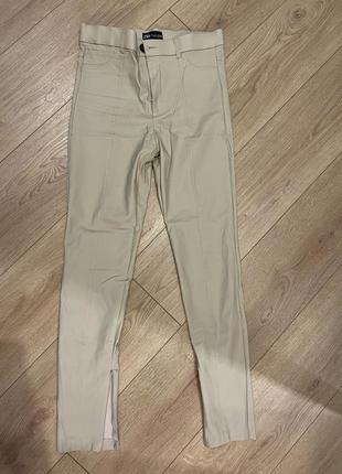 Кожаные лосины бренда zara
