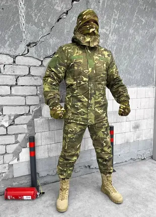 Тактичний зимовий костюм 5 в 1 мультикам, військовий зимовий комплект 5в1 бушлат+штани+шапка+баф+пер8 фото