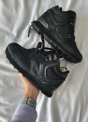 Женские кроссовки new balance 574 winter black