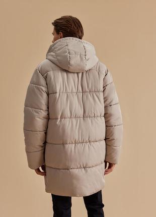 Мужское зимнее пальто куртка пуховик удлиненная3 фото