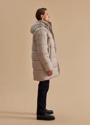 Мужское зимнее пальто куртка пуховик удлиненная4 фото