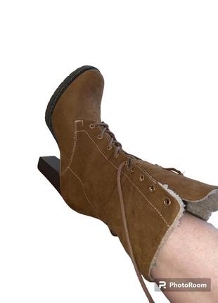 Ботинки ботильоны ботільони женские на каблуках підборах чоботи на шнуровке осень осінь весна 38 бренд3 фото