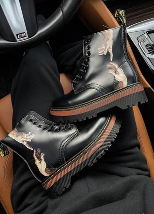 Чоботи dr martens jadon black brown сreation of adam8 фото