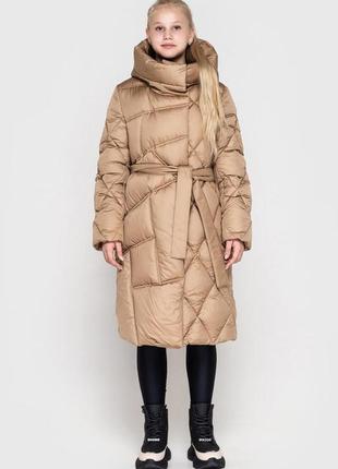 Зимняя куртка, пальто для девочки эйлин / светло - капучиновый