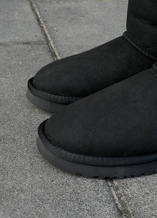 Зимние угги ugg classic short ii black9 фото