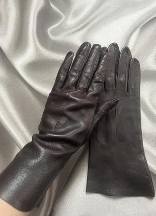 Високі шкіряні рукавички