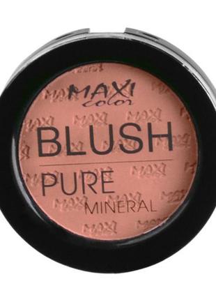 Румяна для лица maxi color mineral blush pure 02 glam coral, 6 г