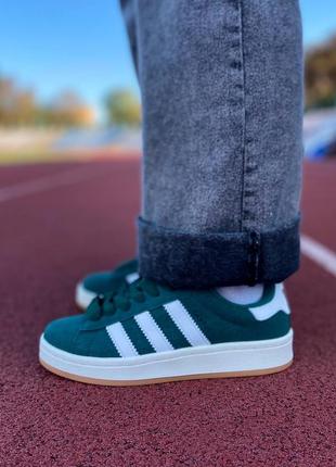 Adidas campus 00s dark green white