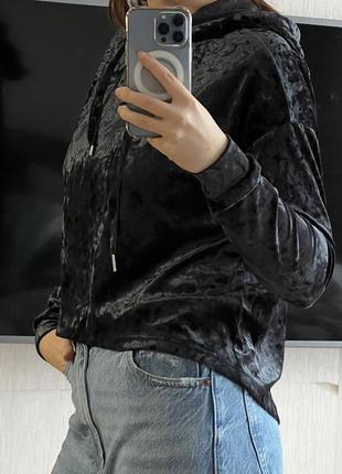 Свитшот худи кофта велюр с капюшоном свитер джемпер толстовка