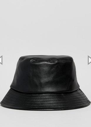 Панама панамка панамочка шляпа шапка чорна еко шкіра шкіряна стильна модна нова3 фото